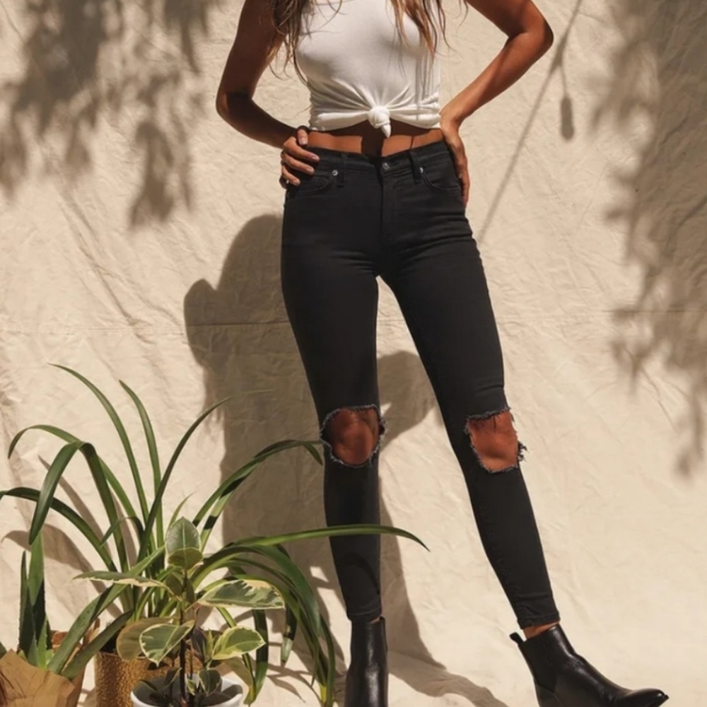 Free people black skinny jeans